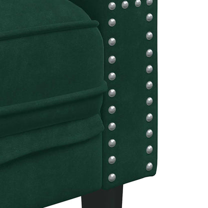 Chesterfield-Sessel Dunkelgrün Samt