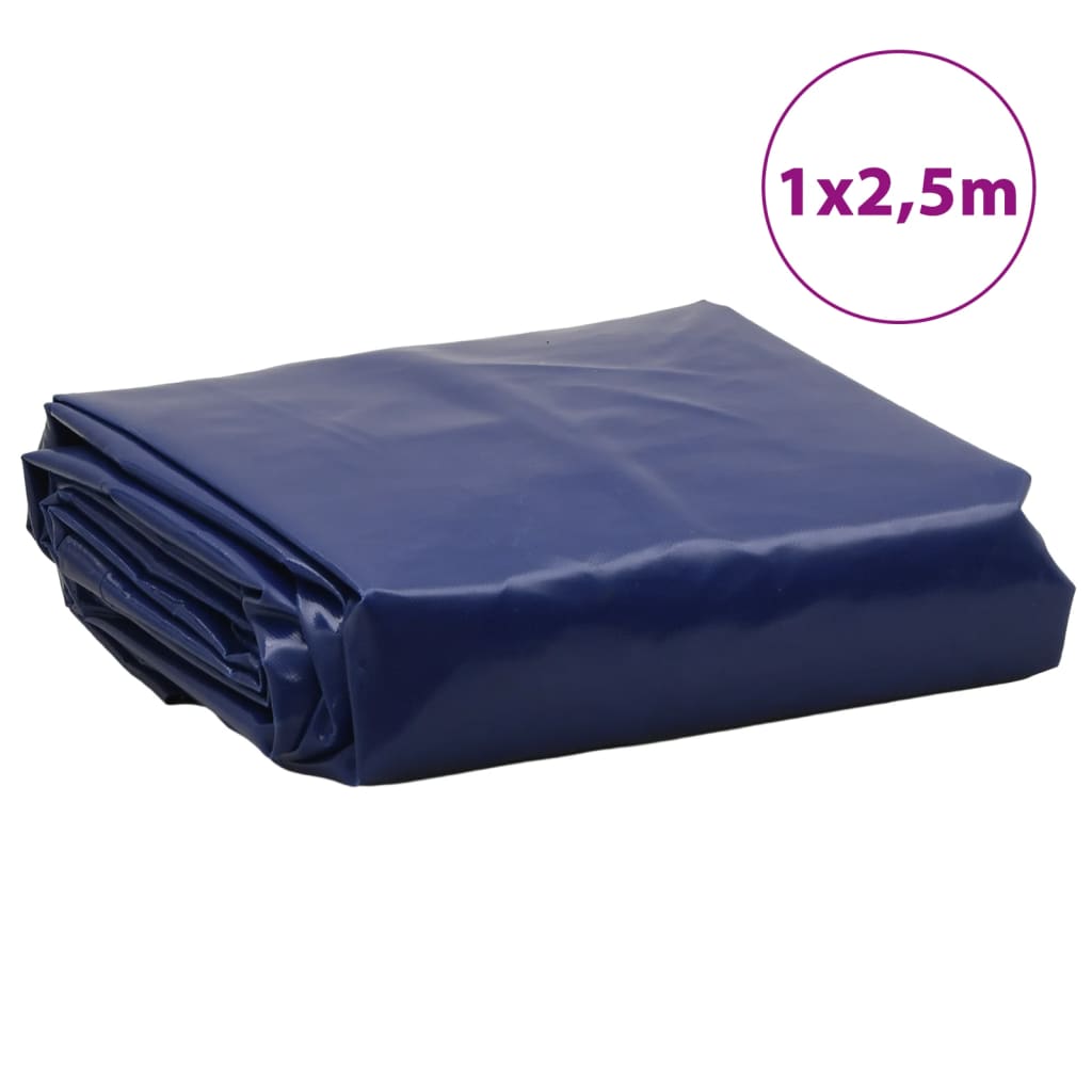 Plane 650g / m² Blau 1 x 2,5 m Canvas mit PVC-Beschichtung