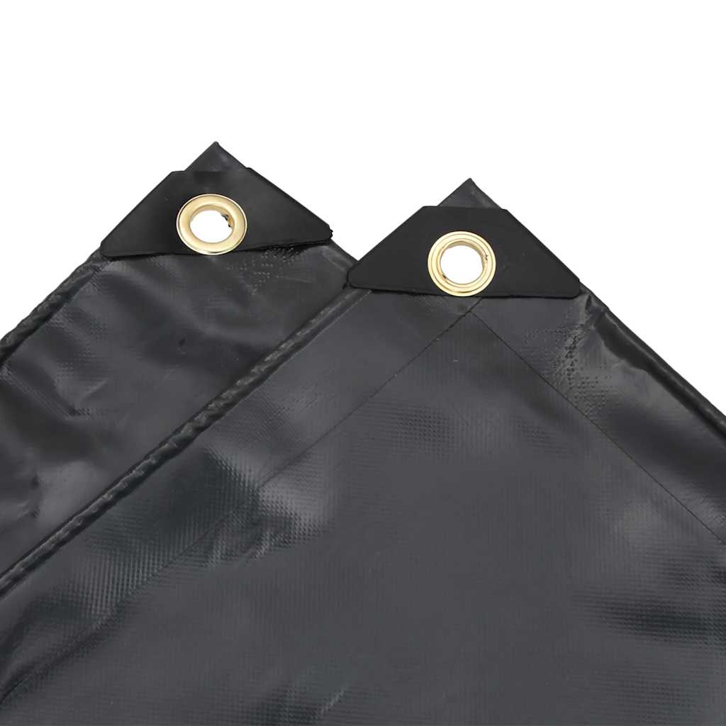 Plane 650g / m² Anthrazit 2 x 3 m Canvas mit PVC-Beschichtung