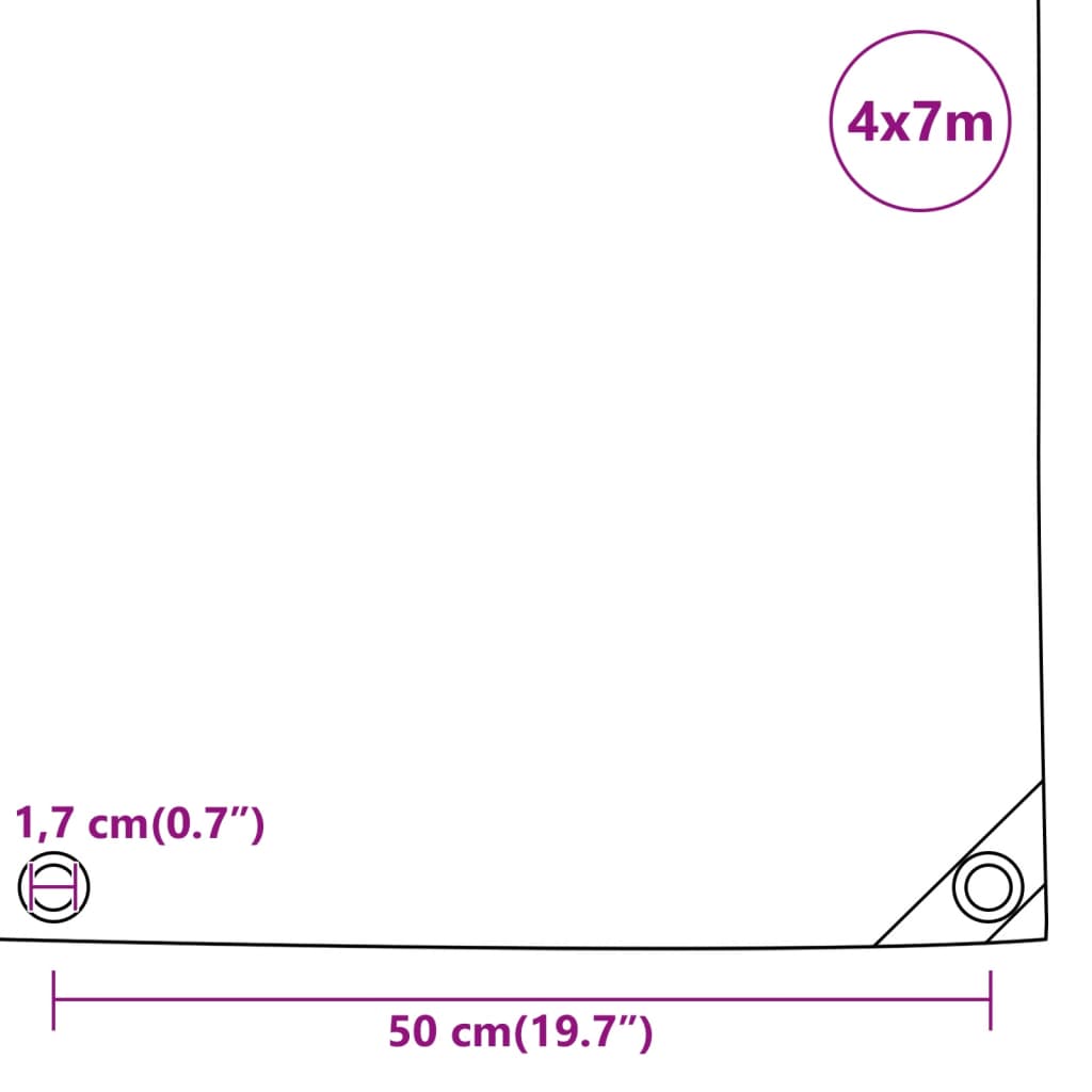 Abdeckplane Anthrazit 4x7 m 650 g/m²
