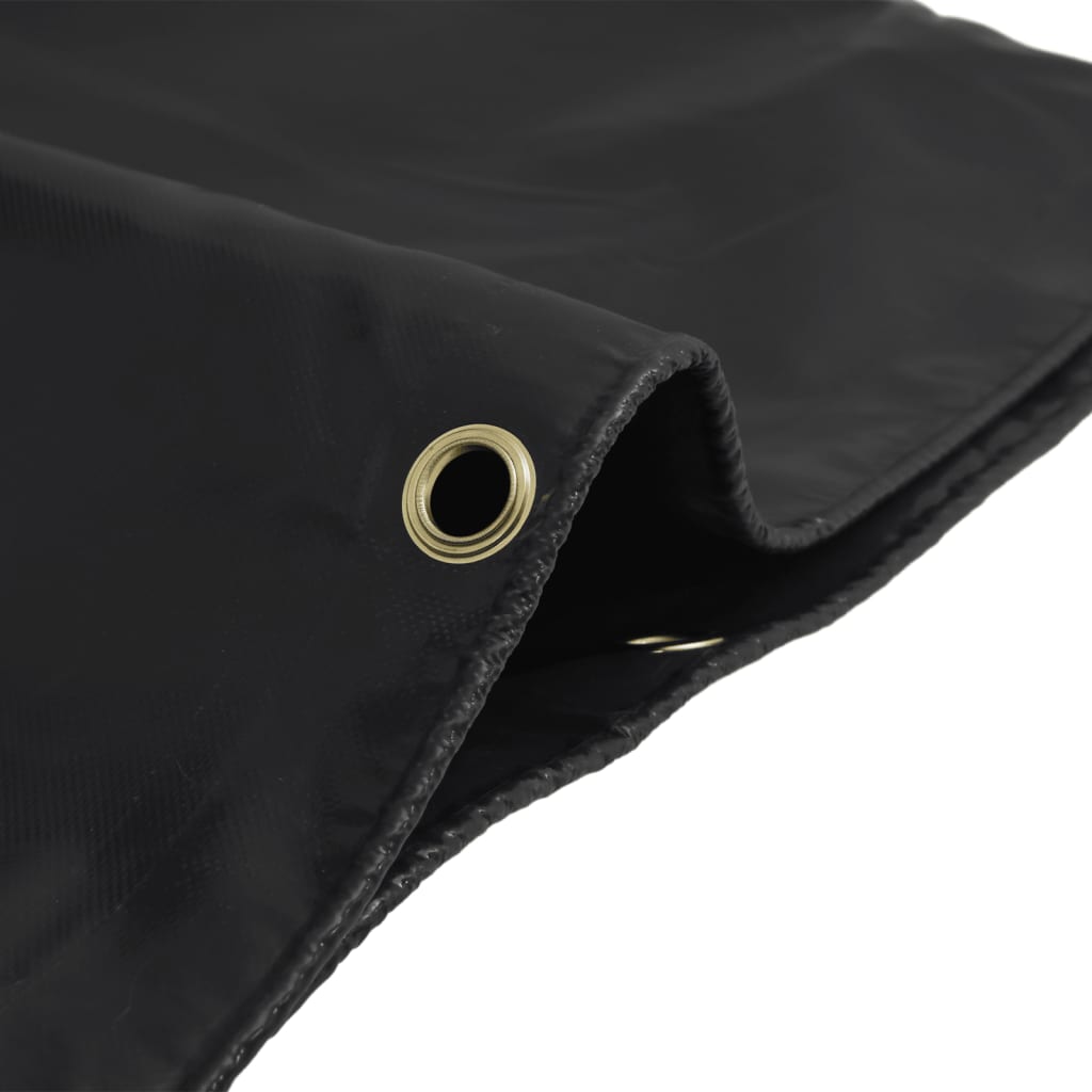Plane 650g / m² Anthrazit 1,5 x 2,5 m Canvas mit PVC-Beschichtung