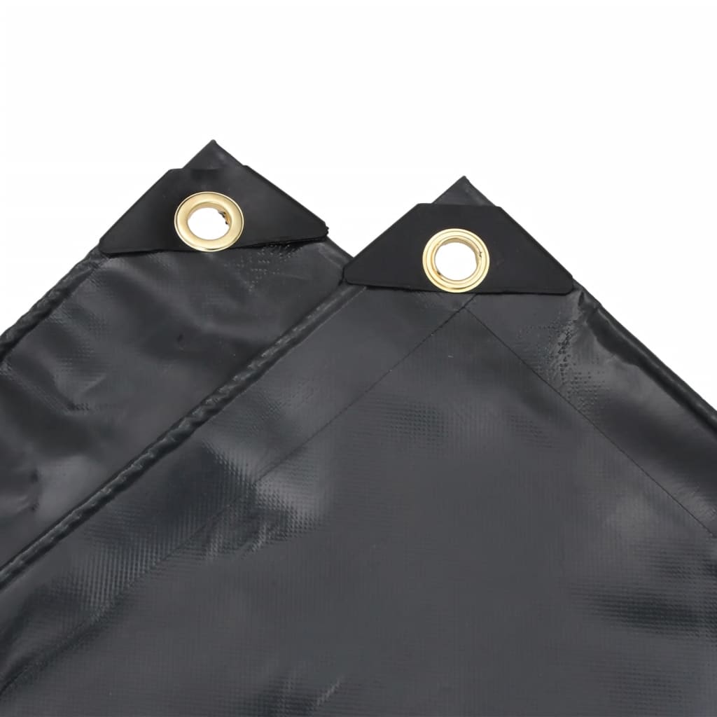 Plane 650g / m² Anthrazit 1,5 x 2,5 m Canvas mit PVC-Beschichtung