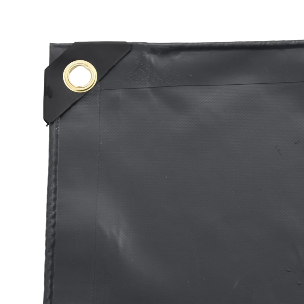 Plane 650g / m² Anthrazit 1,5 x 2,5 m Canvas mit PVC-Beschichtung