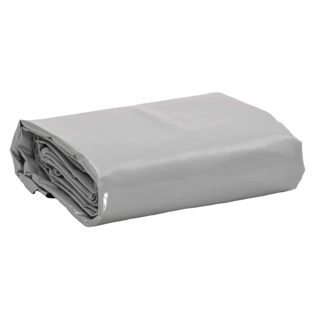 Plane 650g / m² Grau 6 x 8 m Canvas mit PVC-Beschichtung