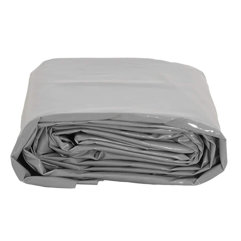Plane 650g / m² Grau 6 x 8 m Canvas mit PVC-Beschichtung