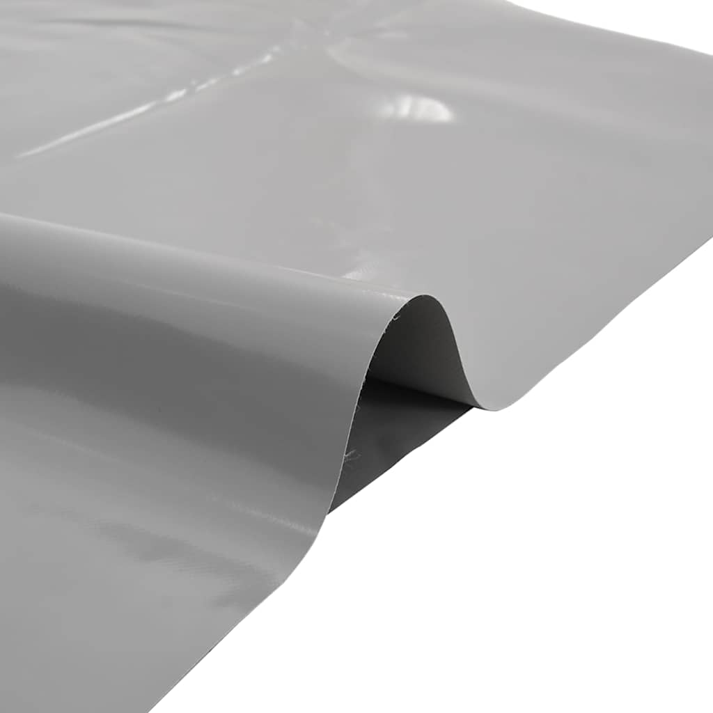 Plane 650g / m² Grau 6 x 8 m Canvas mit PVC-Beschichtung