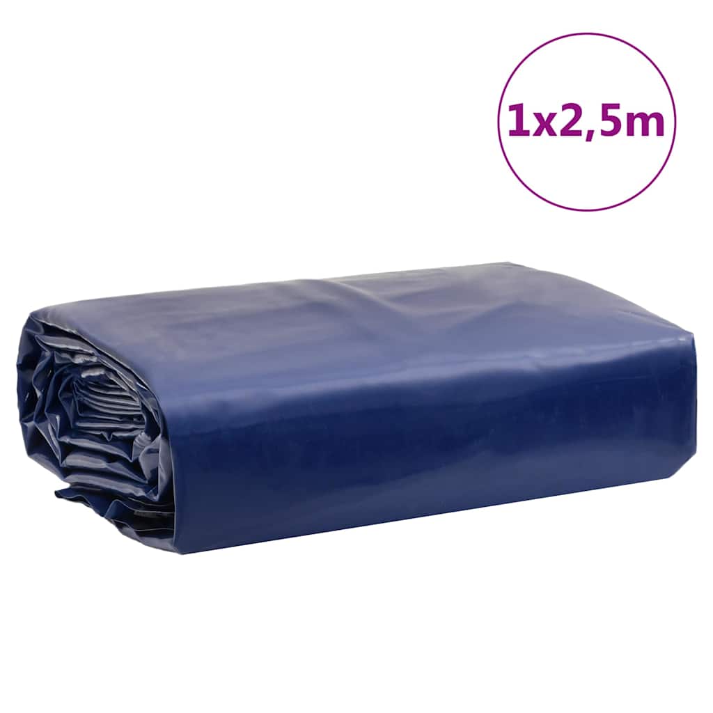 Plane 650g / m² Blau 1 x 2,5 m Canvas mit PVC-Beschichtung