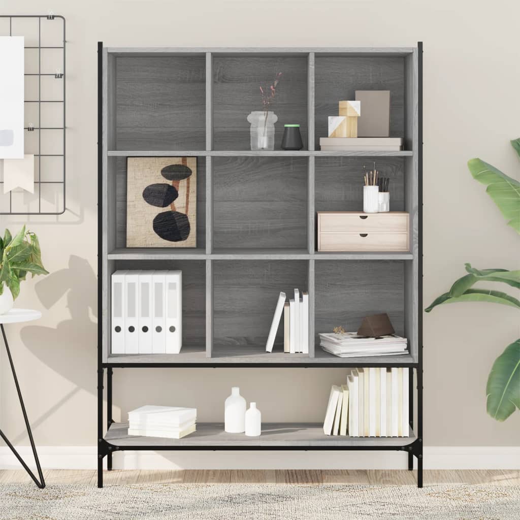 Bookshelf Grey Sonoma 102x30x141.5 cm wood material