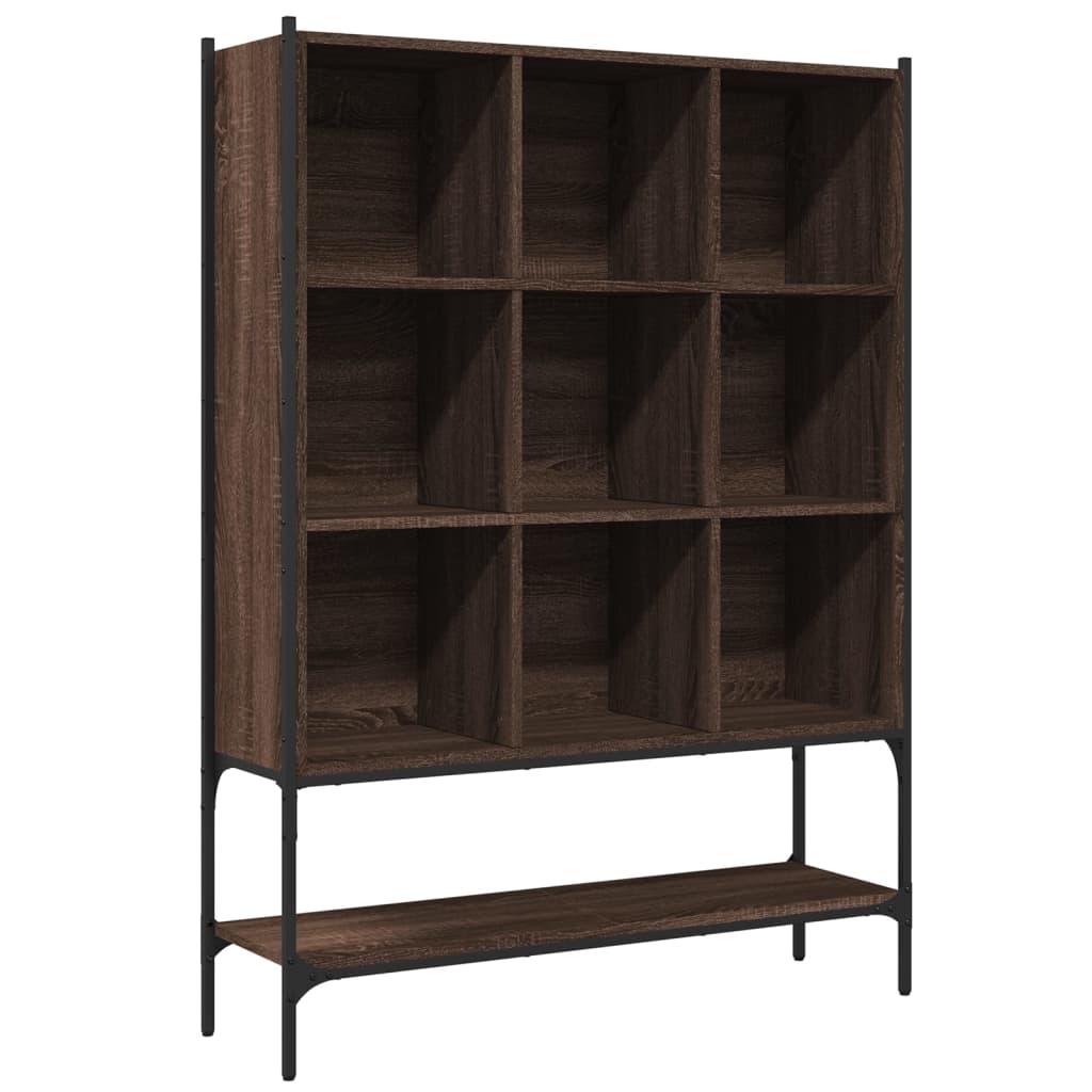 Bookshelf brown oak look 102x30x141.5 cm wood material