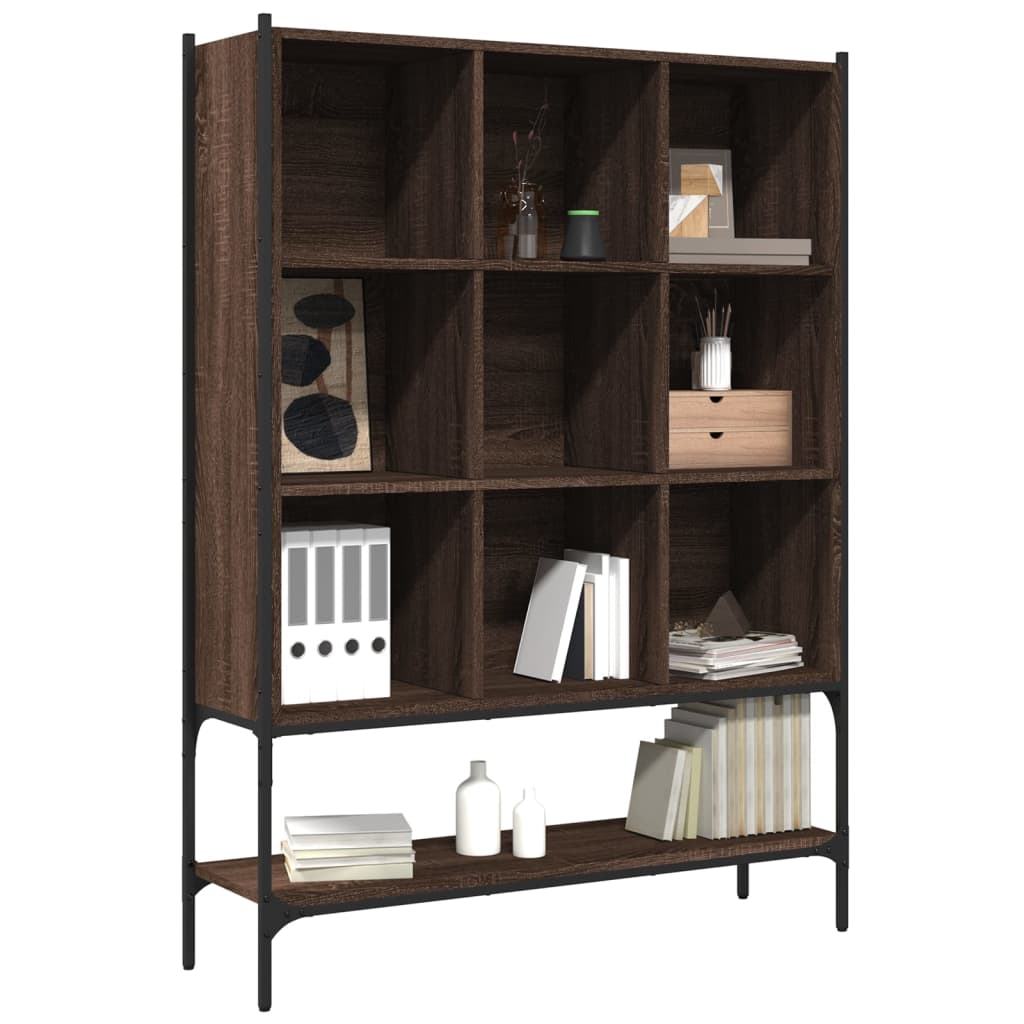Bookshelf brown oak look 102x30x141.5 cm wood material