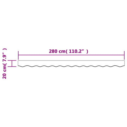 Markisenvolant Blau und Weiß Gestreift 300 cm