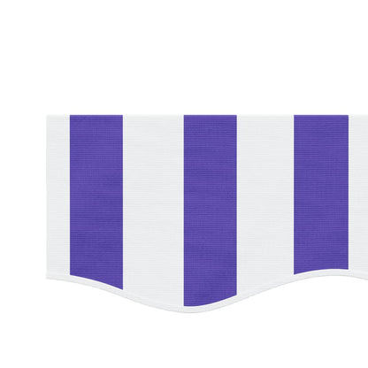 Markisenvolant Blau und Weiß Gestreift 400 cm