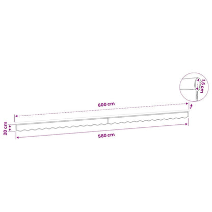 Markisenvolant Creme Gestreift 600 cm