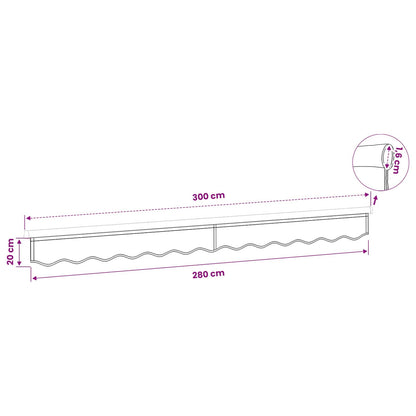 Markisenvolant Gelb und Weiß Gestreift 300 cm