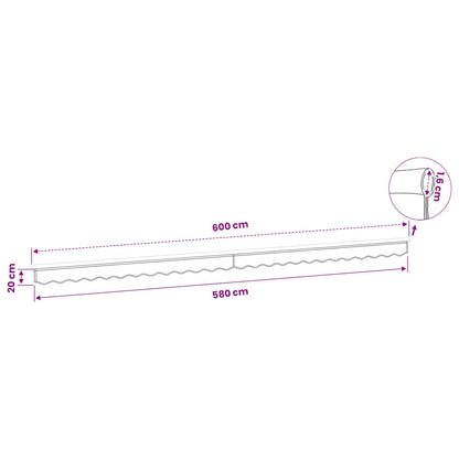 Markisenvolant Anthrazit Gestreift 600 cm