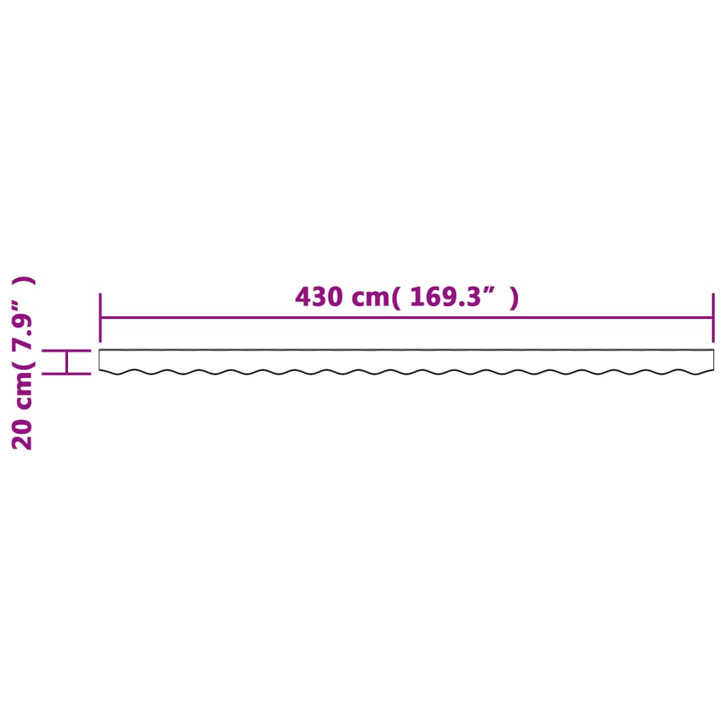 Markisenvolant Burgunderrot 450 cm