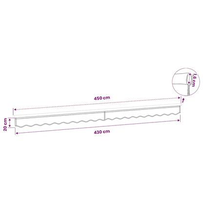 Markisenvolant Braun 450 cm