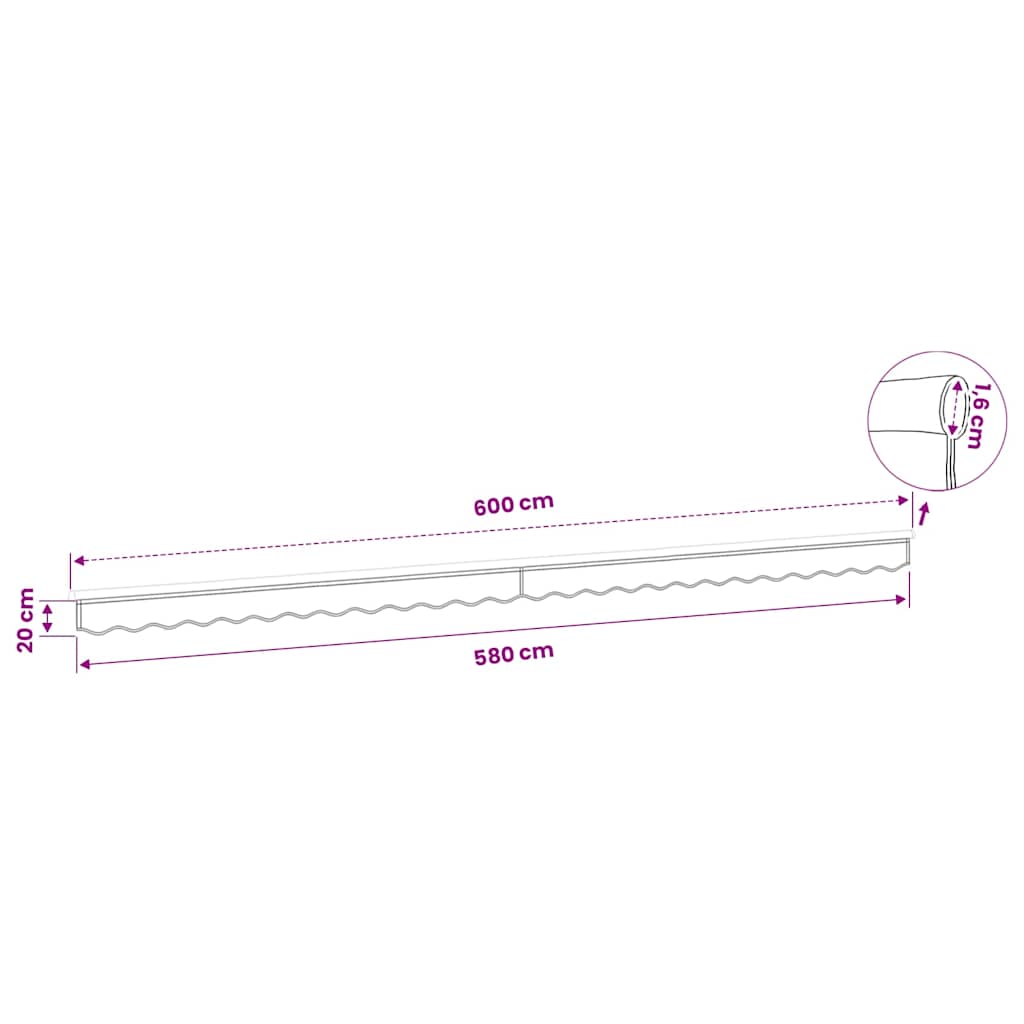 Markisenvolant Braun 600 cm