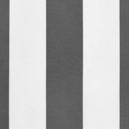 Markisenvolant Anthrazit und Weiß Gestreift 300 cm