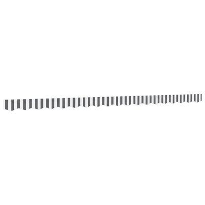 Markisenvolant Anthrazit und Weiß Gestreift 450 cm