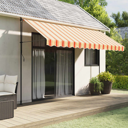 Markisenvolant Gelb und Orange Gestreift 400 cm