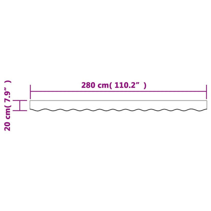 Markisenvolant Rot und Weiß Gestreift 300 cm