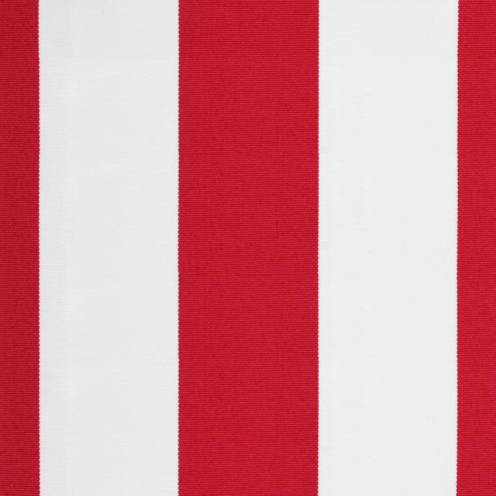 Markisenvolant Rot und Weiß Gestreift 350 cm