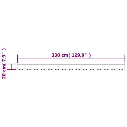 Markisenvolant Rot und Weiß Gestreift 350 cm