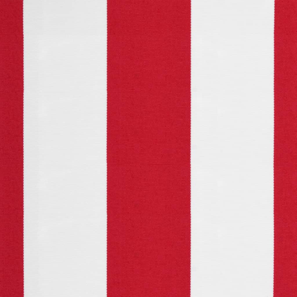 Markisenvolant Rot und Weiß Gestreift 400 cm