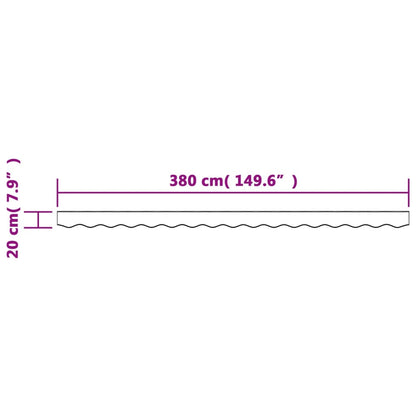 Markisenvolant Rot und Weiß Gestreift 400 cm