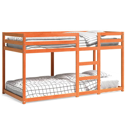 Etagenbett Wachsbraun 90x200 cm Massivholz Kiefer