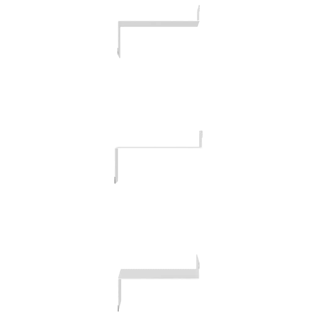Wandregale 3 Stk. Silbern Edelstahl