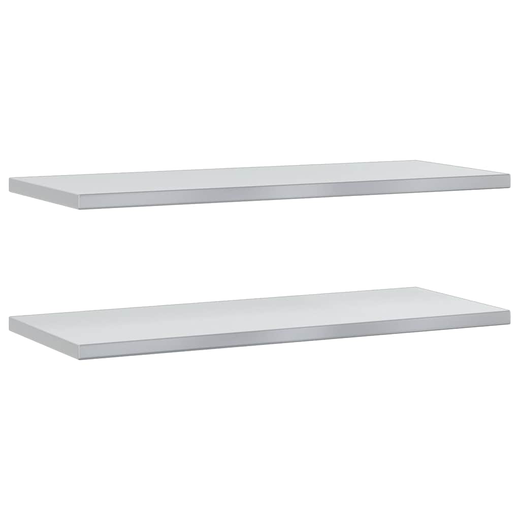 Wandregale 2 Stk. 100x40 cm Silbern Edelstahl