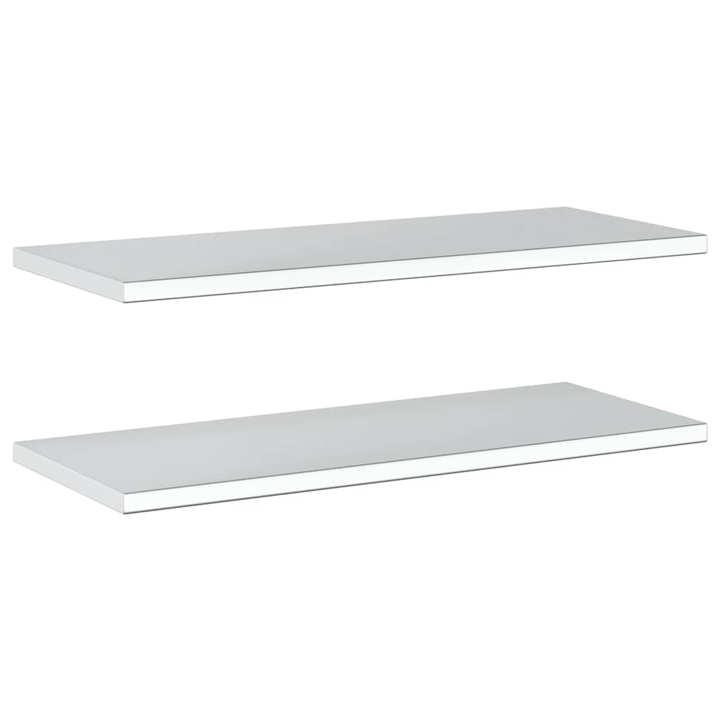 Wandregale 2 Stk. 100x40 cm Silbern Edelstahl