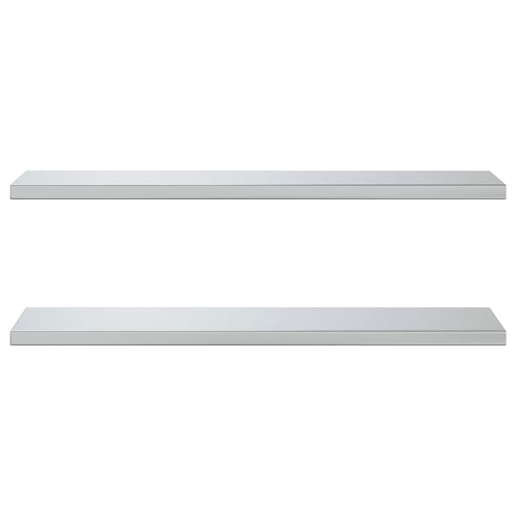 Wandregale 2 Stk. 100x30 cm Silbern Edelstahl