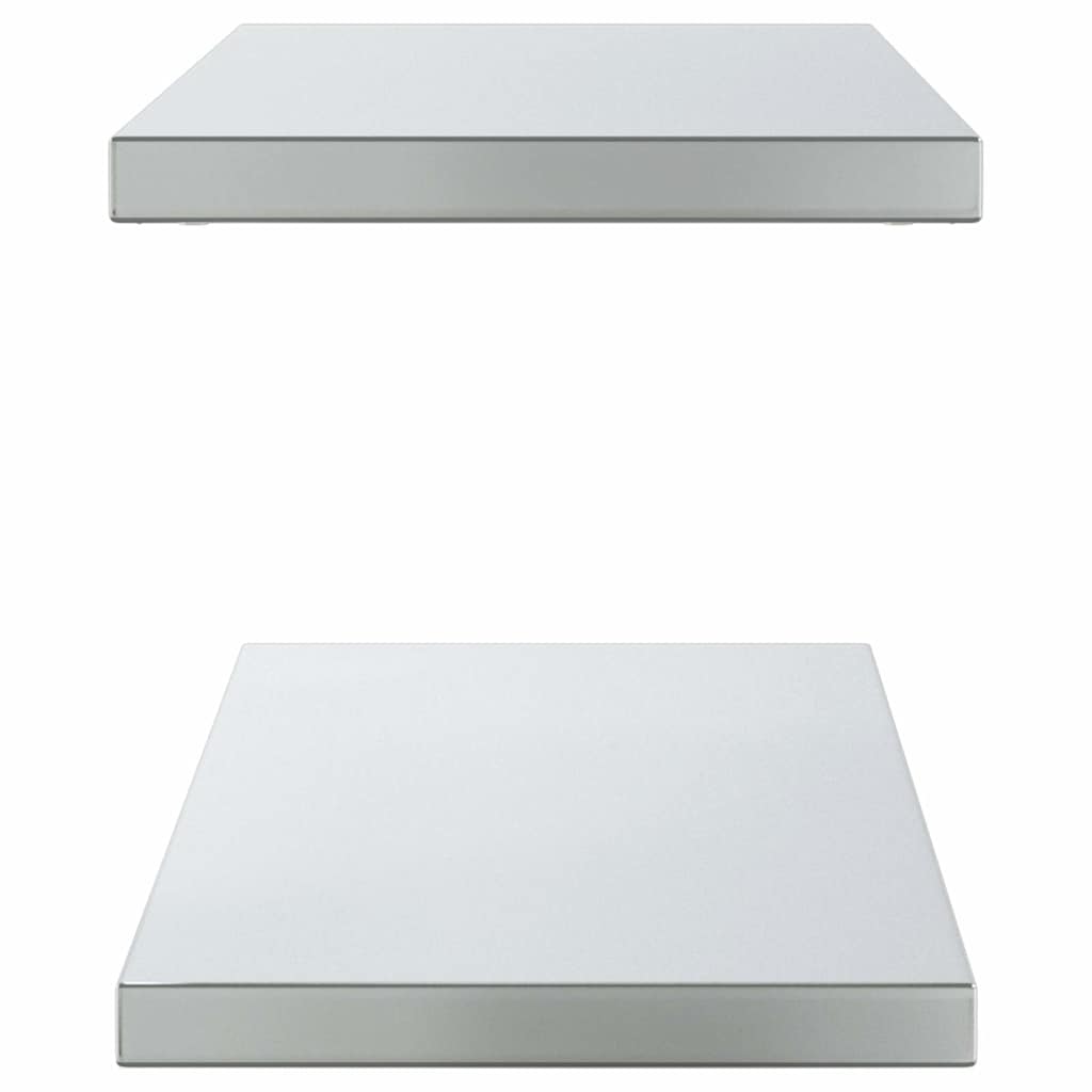 Wandregale 2 Stk. 100x30 cm Silbern Edelstahl