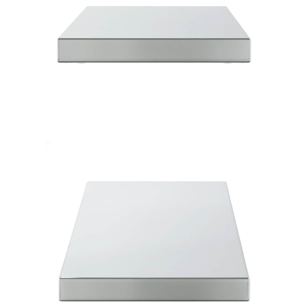 Wandregale 2 Stk. 100x23,5 cm Silbern Edelstahl