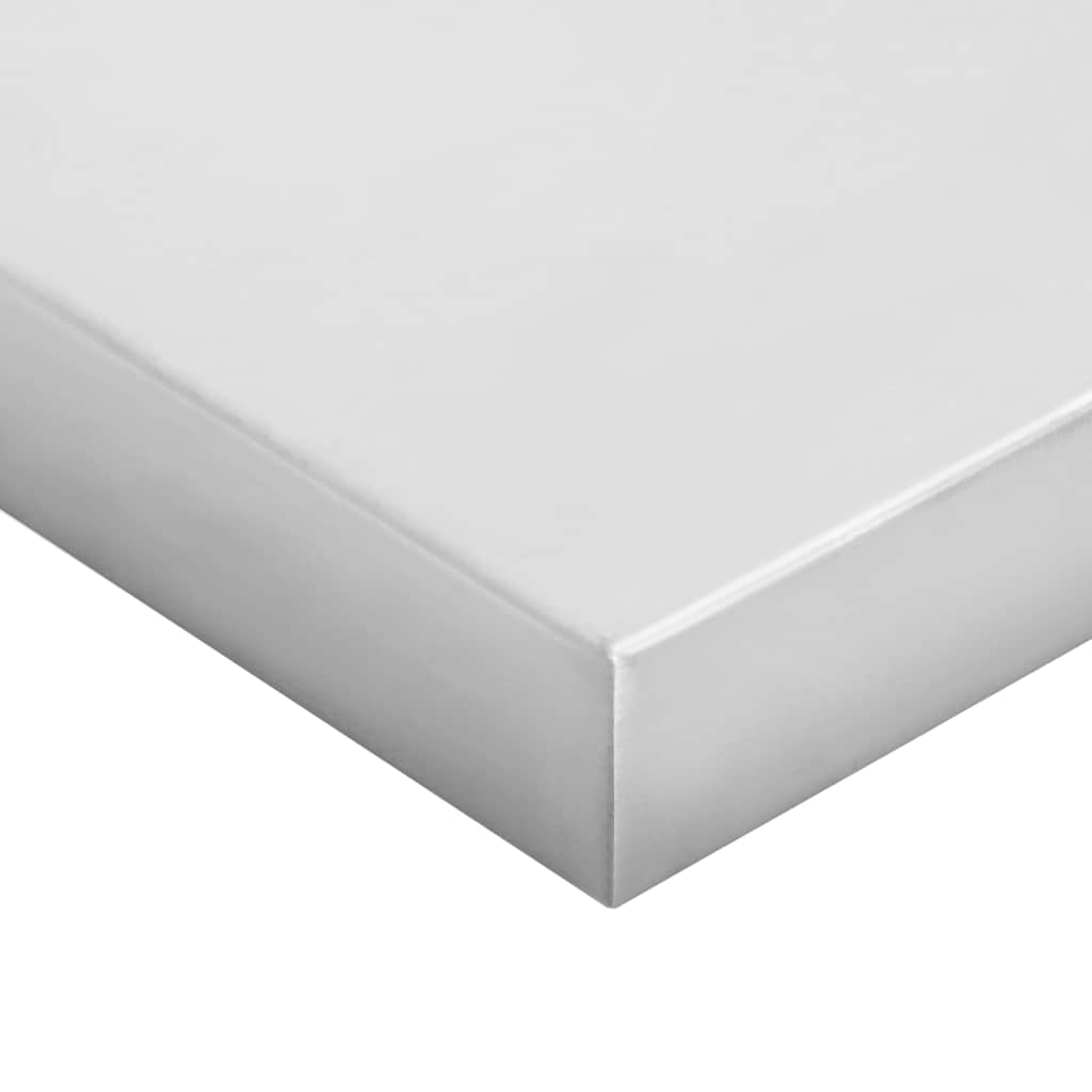 Wandregale 2 Stk. 75x40 cm Silbern Edelstahl
