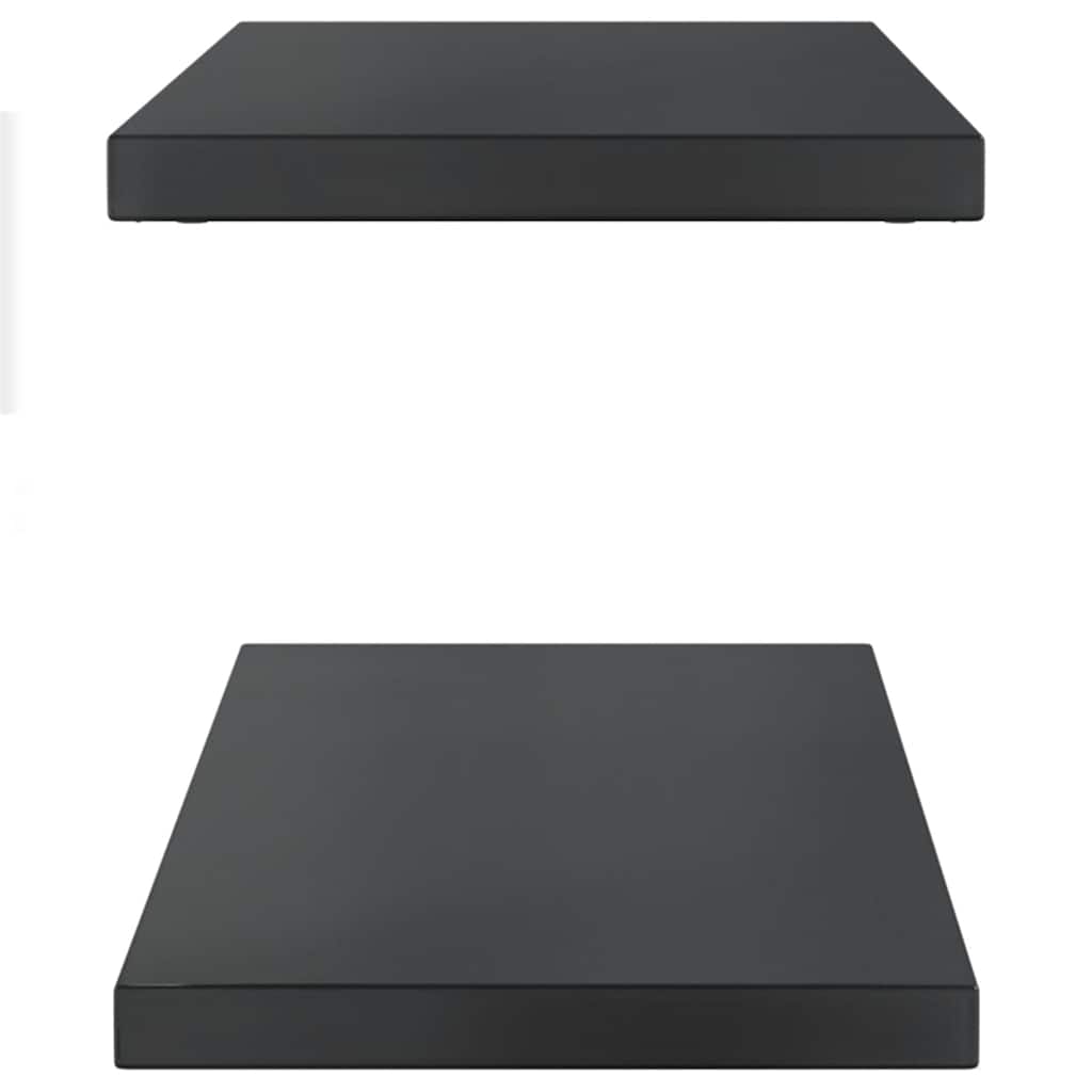 Wandregale 2 Stk. 100x30 cm Schwarz Edelstahl