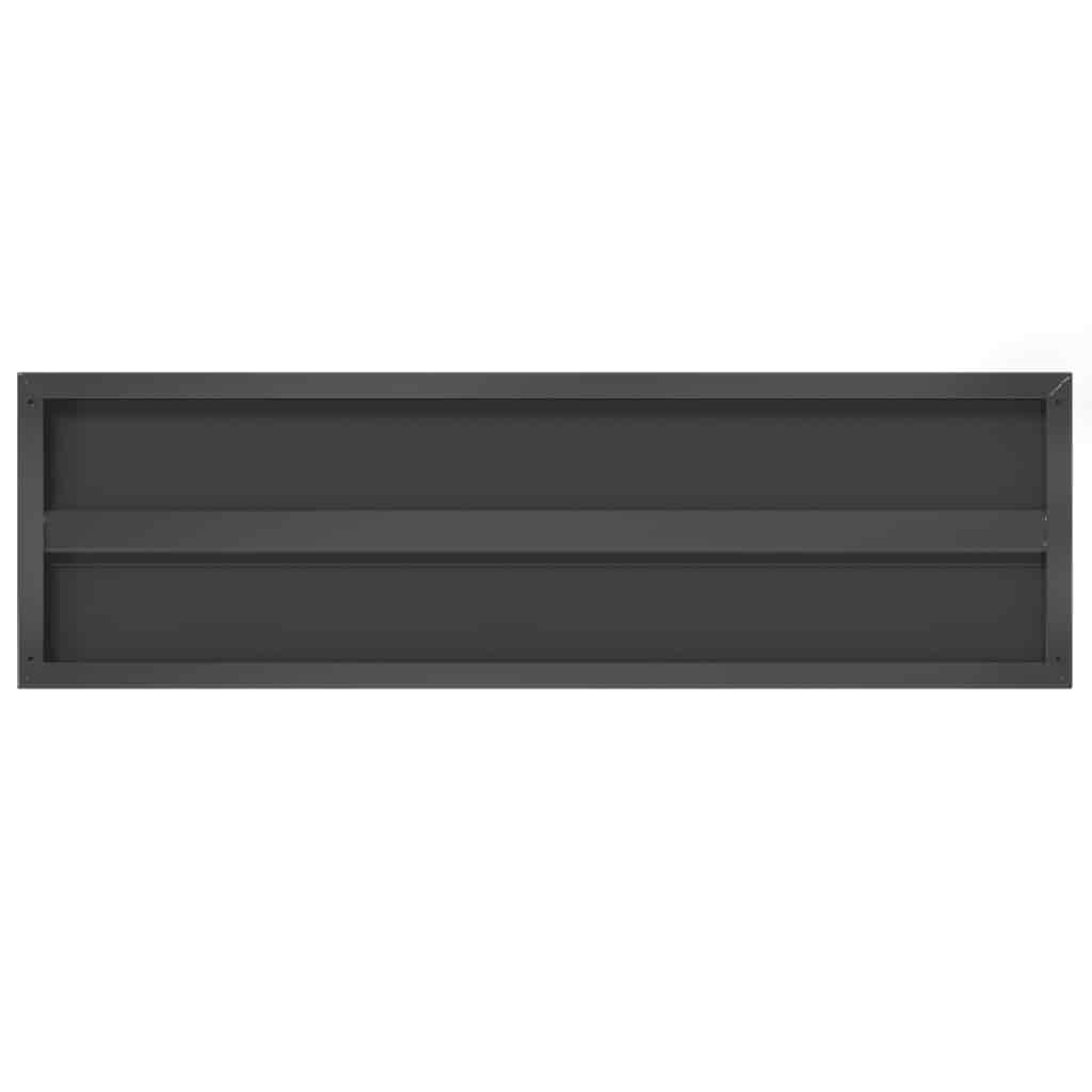 Wandregale 2 Stk. 100x30 cm Schwarz Edelstahl
