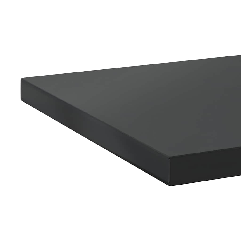 Wandregale 2 Stk. 100x30 cm Schwarz Edelstahl