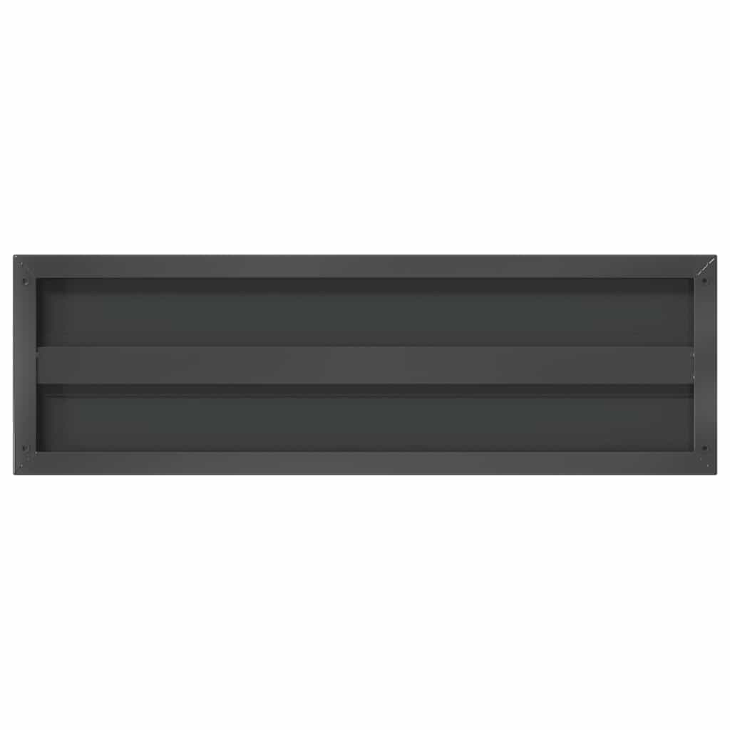 Wandregale 2 Stk. 75x23,5 cm Schwarz Edelstahl