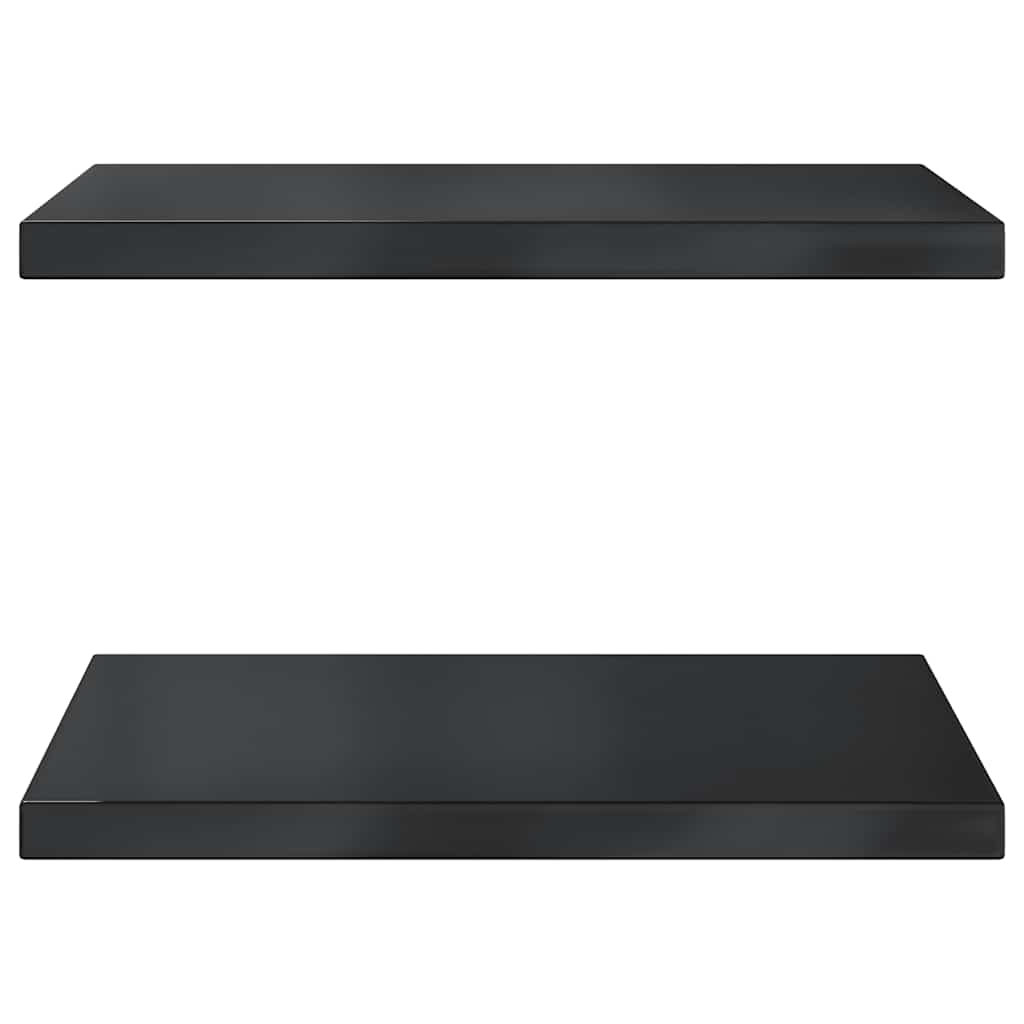 Wandregale 2 Stk. 50x40 cm Schwarz Edelstahl