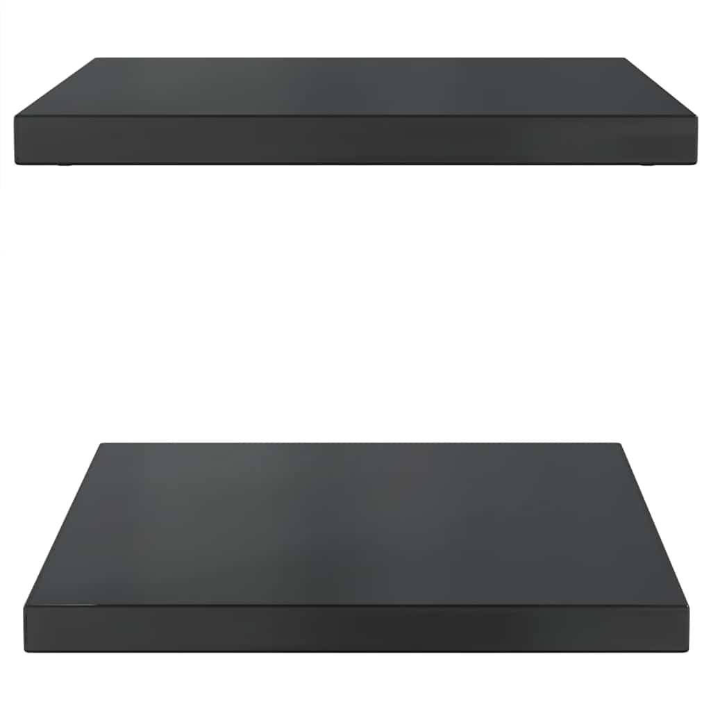 Wandregale 2 Stk. 50x40 cm Schwarz Edelstahl