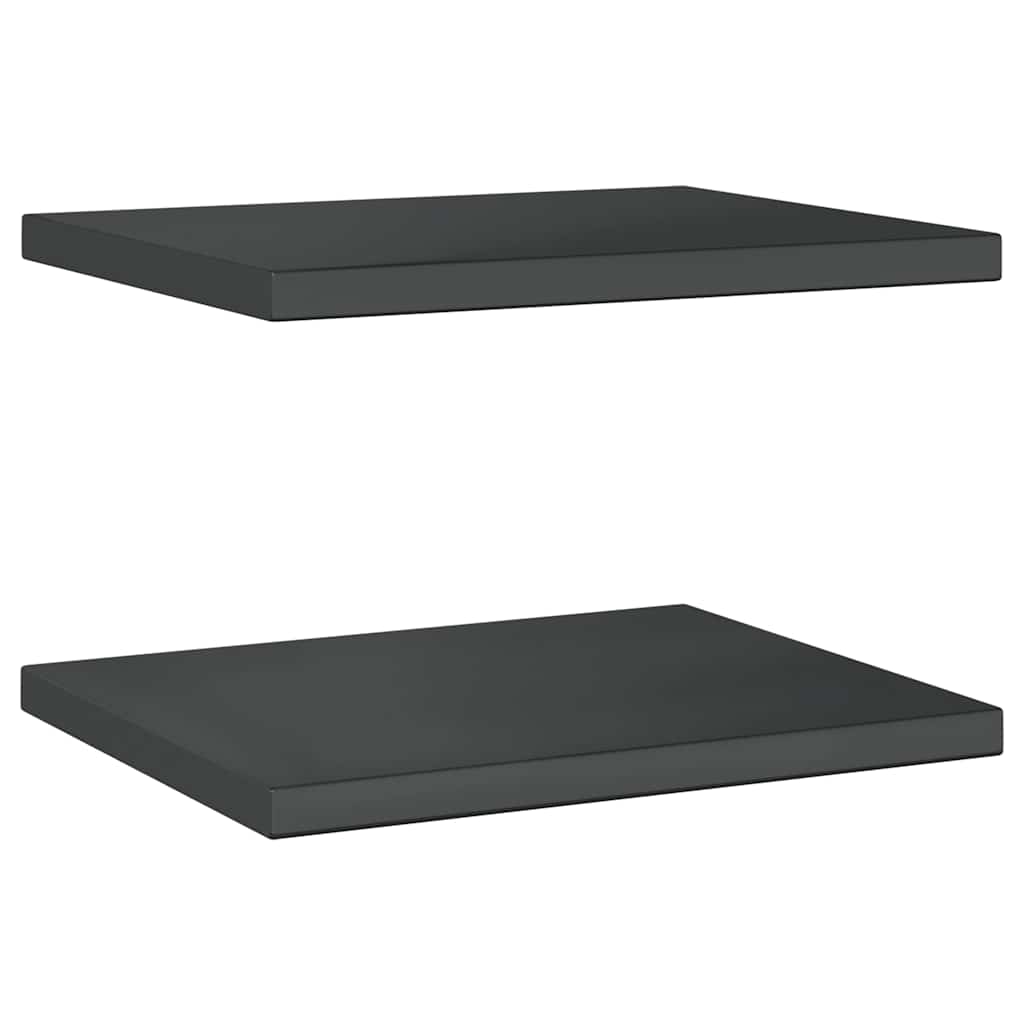 Wandregale 2 Stk. 50x40 cm Schwarz Edelstahl