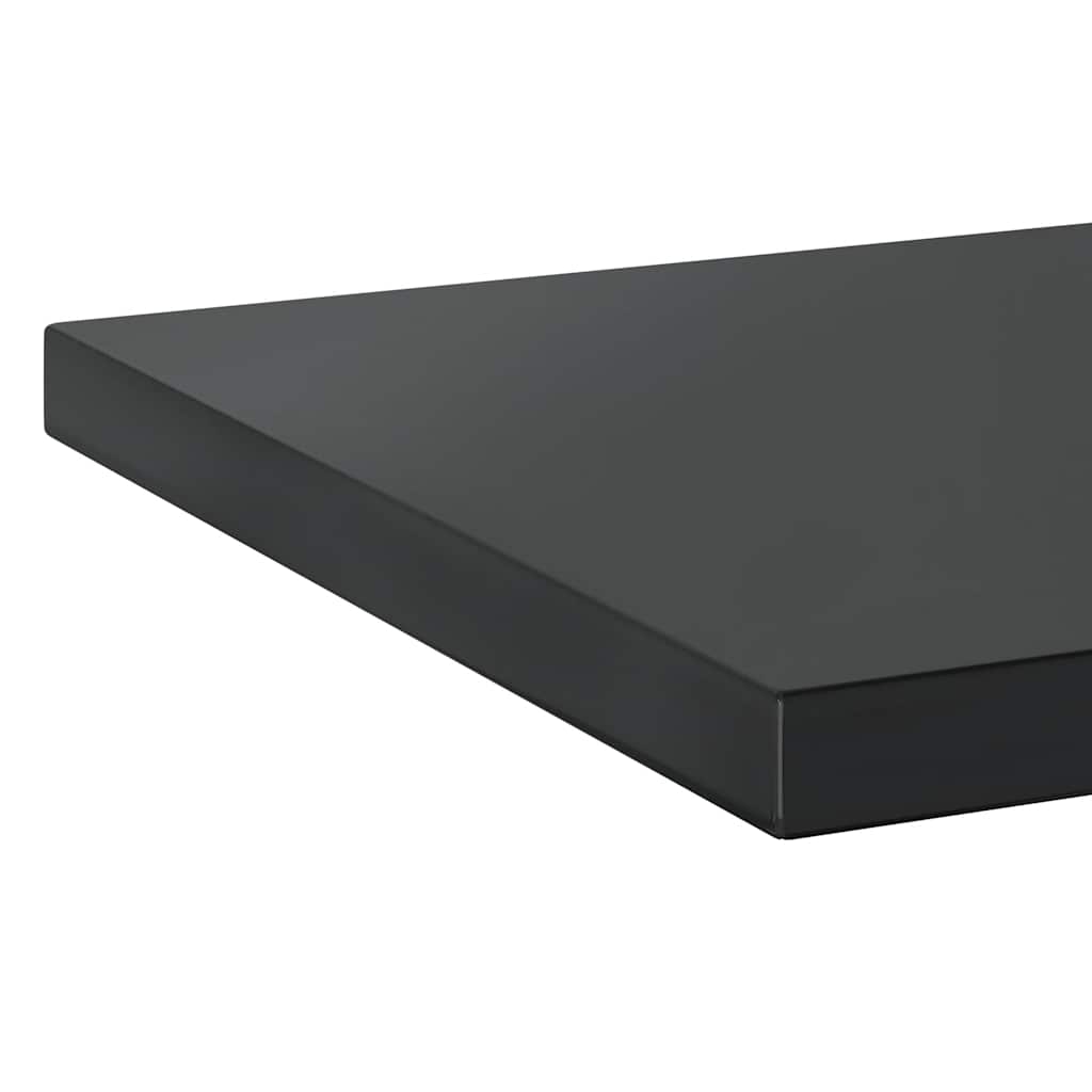 Wandregale 2 Stk. 50x40 cm Schwarz Edelstahl