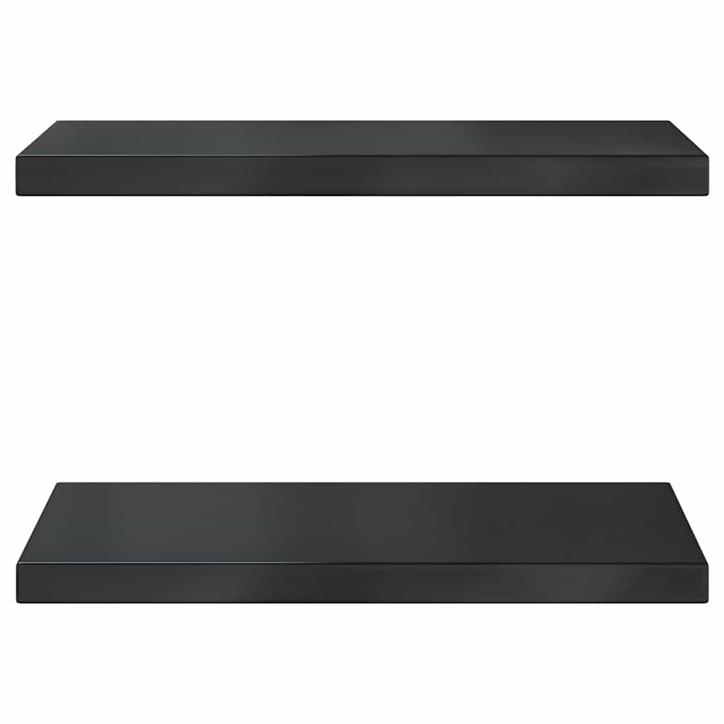 Wandregale 2 Stk. 50x30 cm Schwarz Edelstahl