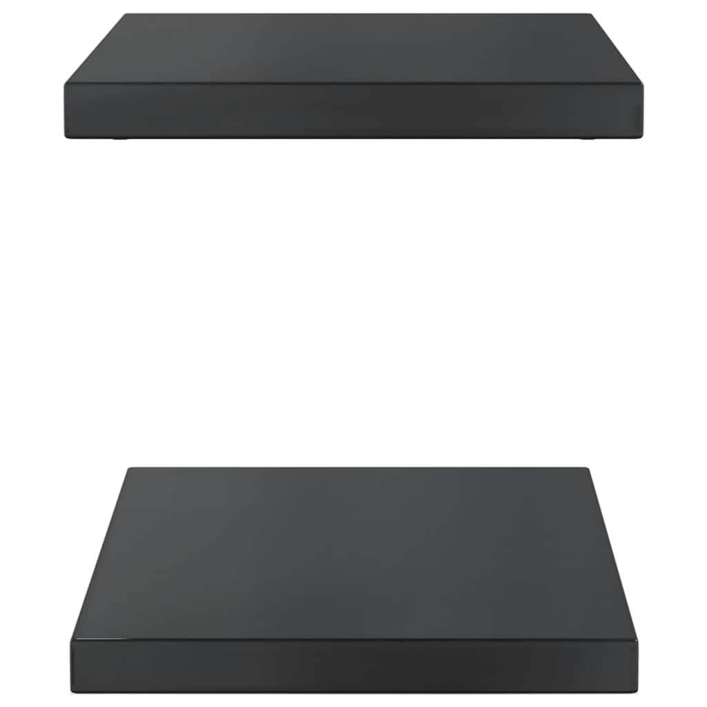 Wandregale 2 Stk. 50x30 cm Schwarz Edelstahl