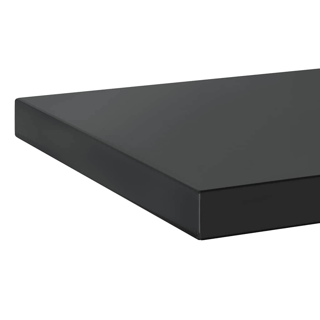 Wandregale 2 Stk. 50x30 cm Schwarz Edelstahl