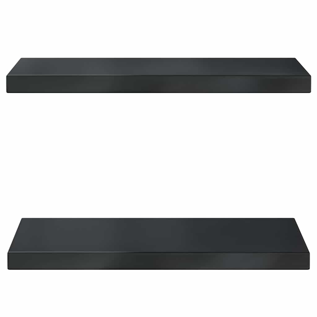 Wandregale 2 Stk. 50x23,5 cm Schwarz Edelstahl